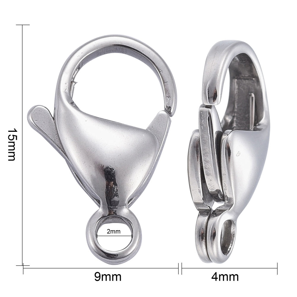 Lobster clasp deals stainless steel