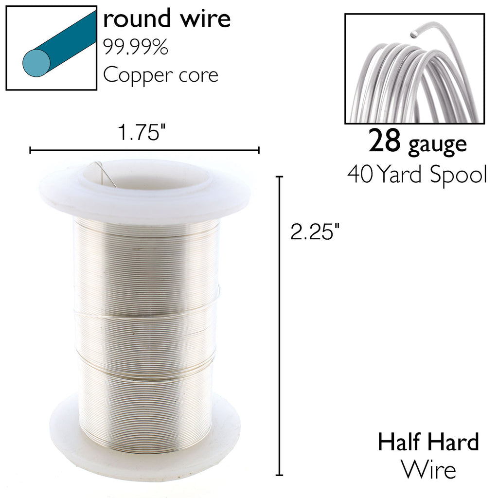 COMING SOON! Zebra Wire - Color Coated Copper Wire in Silver - 40 Yards, 28  Gauge